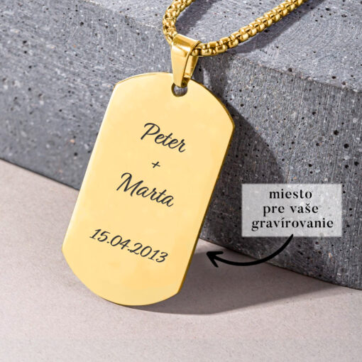 darček pre milovanú osobu personalizovaný nesmrteľný s gravírovaním pozlátený